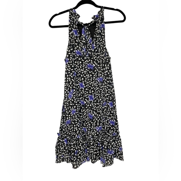 BCBGeneration Women's Relaxed Halter Neck Tie Chiffon Mini Dress New Small - Picture 3 of 12